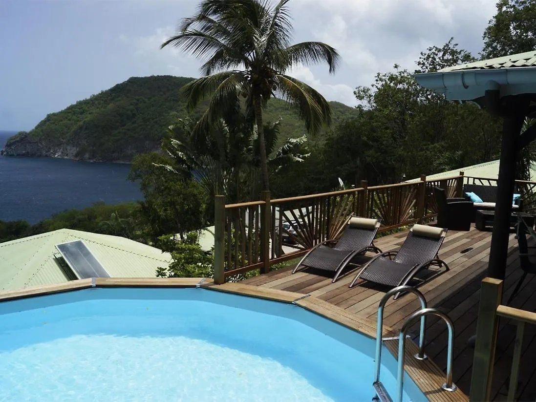 Villa Palma Avec Vue Mer Et Piscine Privee Location Domaine De La Pointe Batterie A Deshaies Guadeloupe