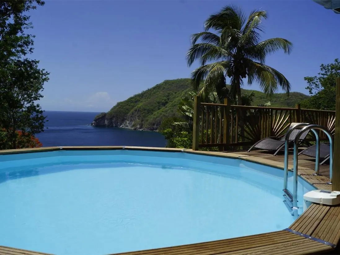 Villa Palma Avec Vue Mer Et Piscine Privee Location Domaine De La Pointe Batterie A Deshaies