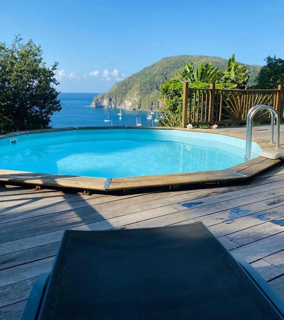 Villa Palma Avec Vue Mer Et Piscine Privee Location Domaine De La Pointe Batterie A Deshaies
